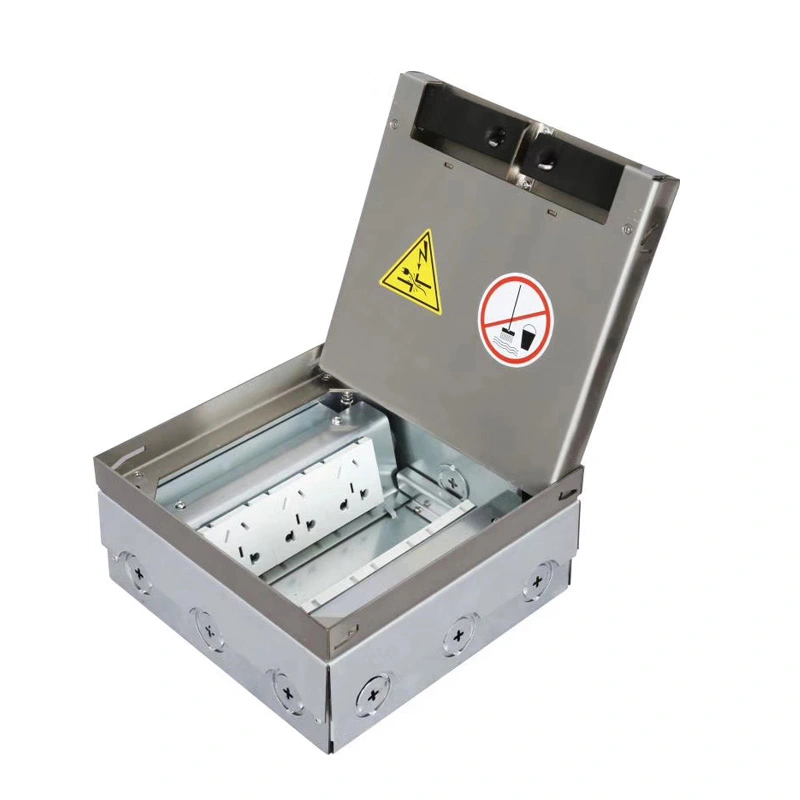 Stainless Steel Floor Power Socket Open Cover Floor Socket