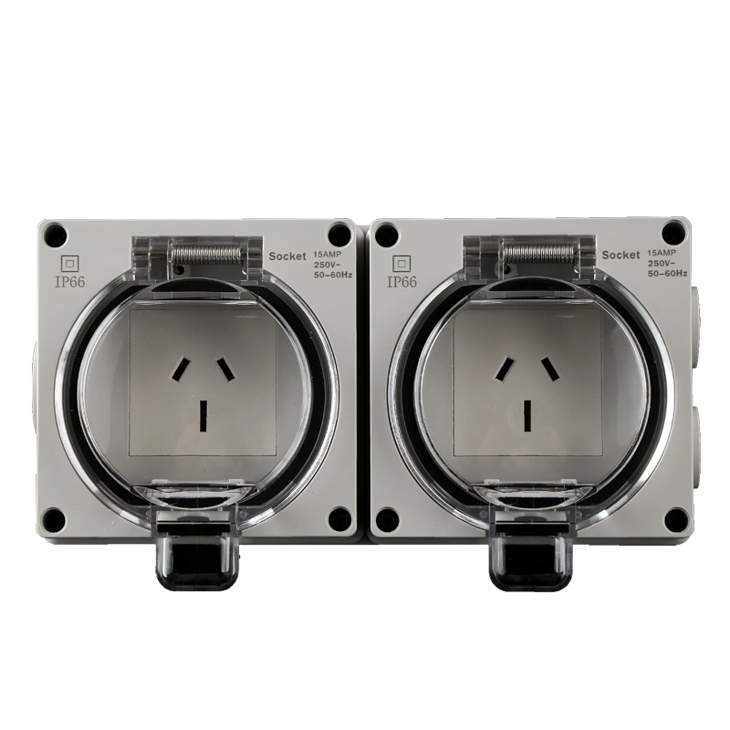 IP66 Series Australia Standard Waterproof Surface Socket with Switch