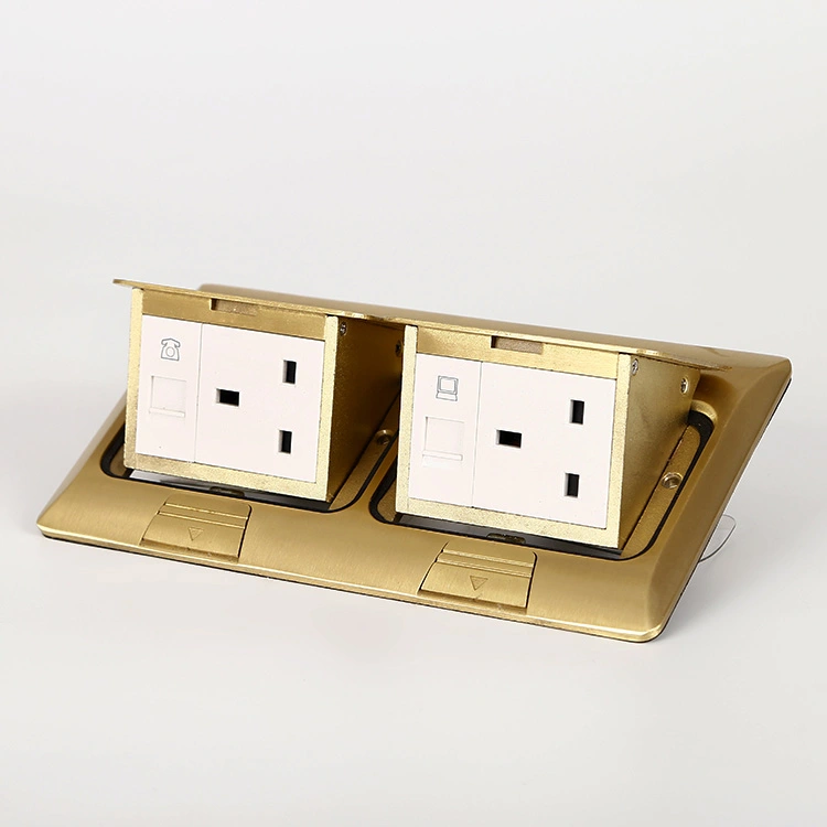 Brass Pop-up type 2 Set Floor Socket Universal socket
