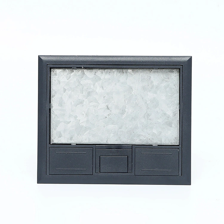 8 Module Capacity Socket Box Black Cover Plastic Floor Socket
