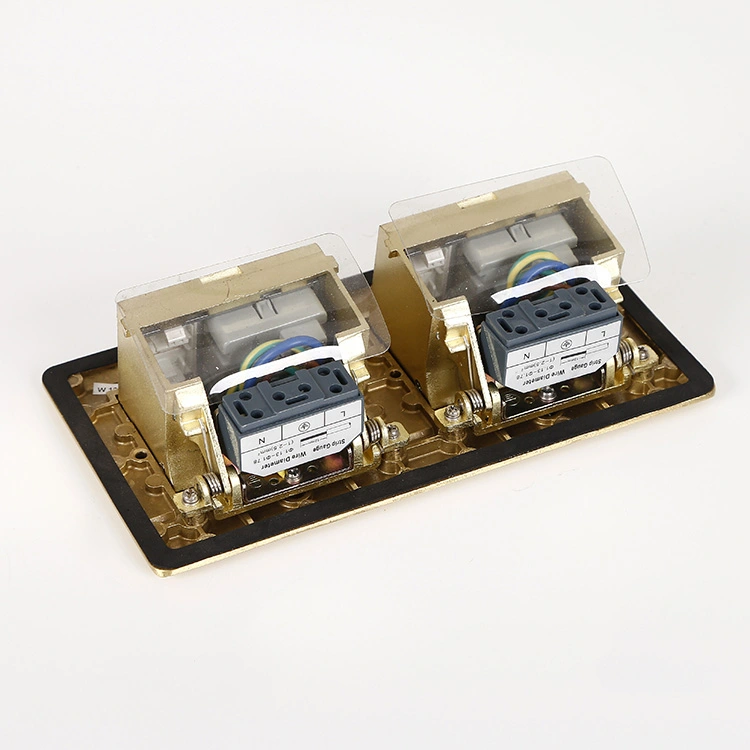 Brass Pop-up type 2 Set Floor Socket Universal socket