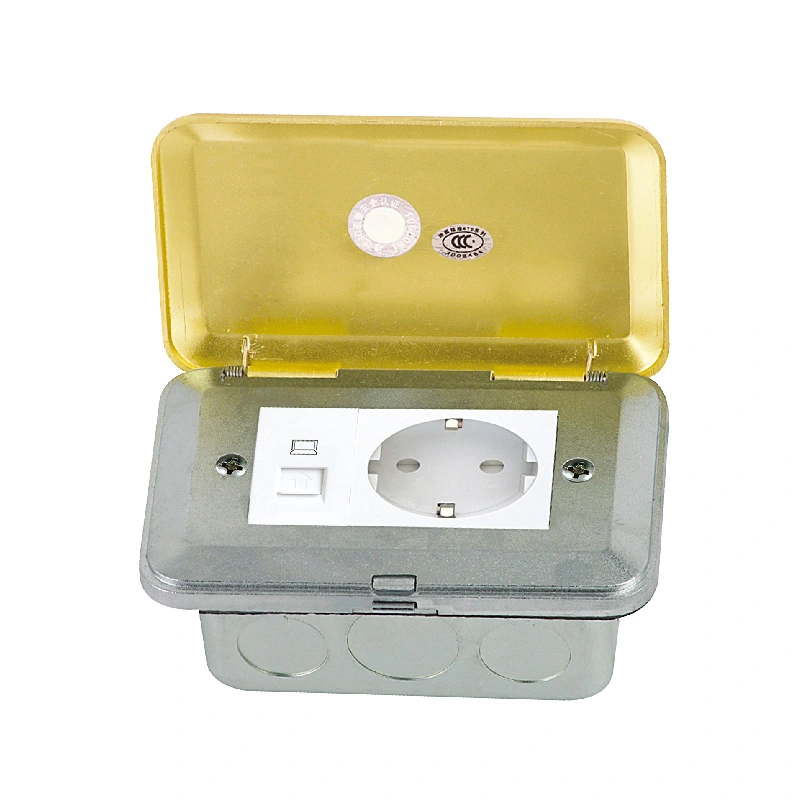 Pop Up Type Double Socket Floor Box