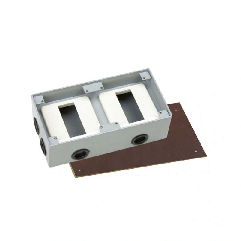 Double Door Open Cover Floor Socket 8 Module Capacity