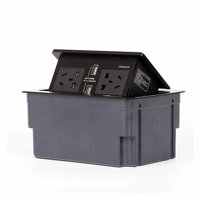 Flush Mounted Table Slow Pop up Table Socket with USB