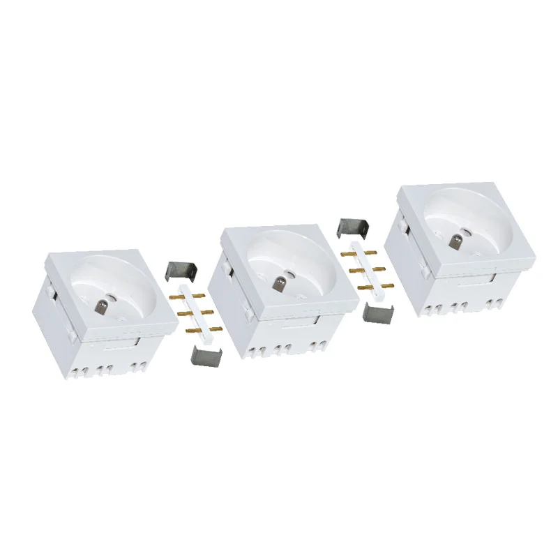 French White Socket Three Function Module