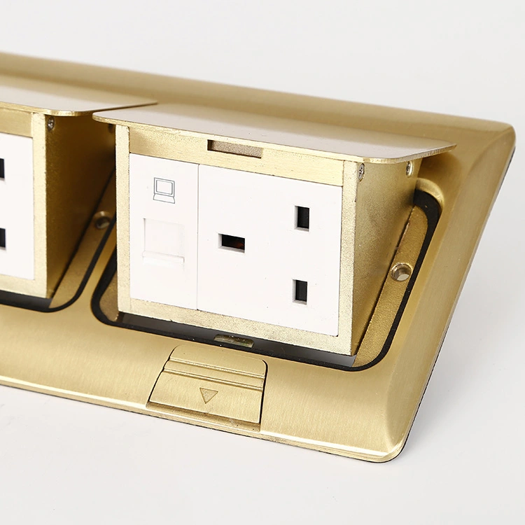 Brass Pop-up type 2 Set Floor Socket Universal socket