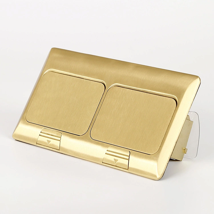 Brass Pop-up type 2 Set Floor Socket Universal socket